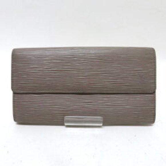 Louis Vuitton Porte Monnaie Epi Leather Wallet Gray - Picture 1 of 9
